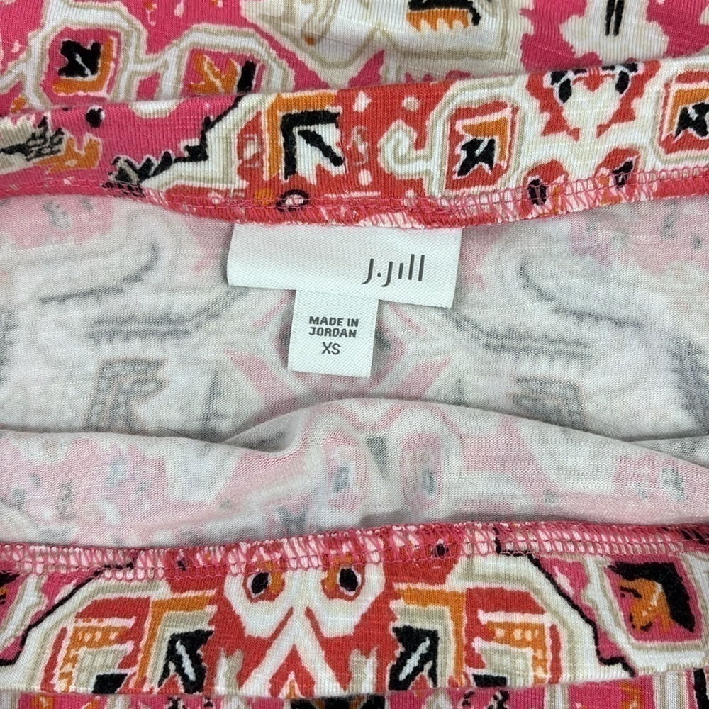 J.Jill Watermelon pink and orange patterned Maxi skirt Size XS - Picture 4 of 6